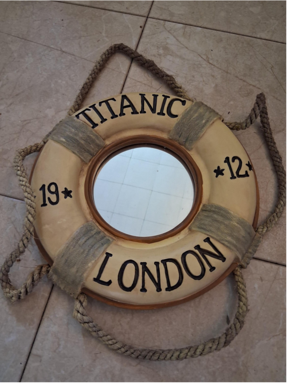 Vintage Titanic Lifesaver plaster wall hanging